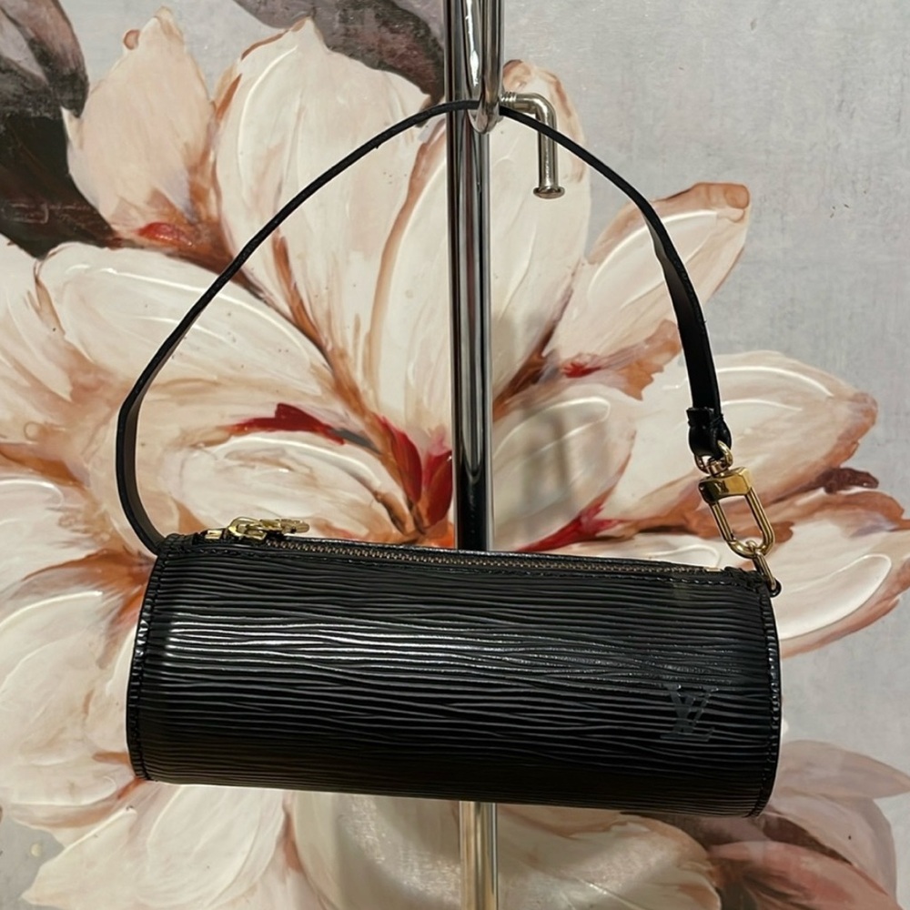 Louis Vuitton Black Textured Clutch